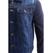 Milwaukee Leather MDM1000 Men's Blue Denim Jacket with Removable Hoodie