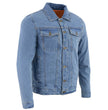 Milwaukee Leather MDM1015 Men's Blue Classic Denim Jean Jacket