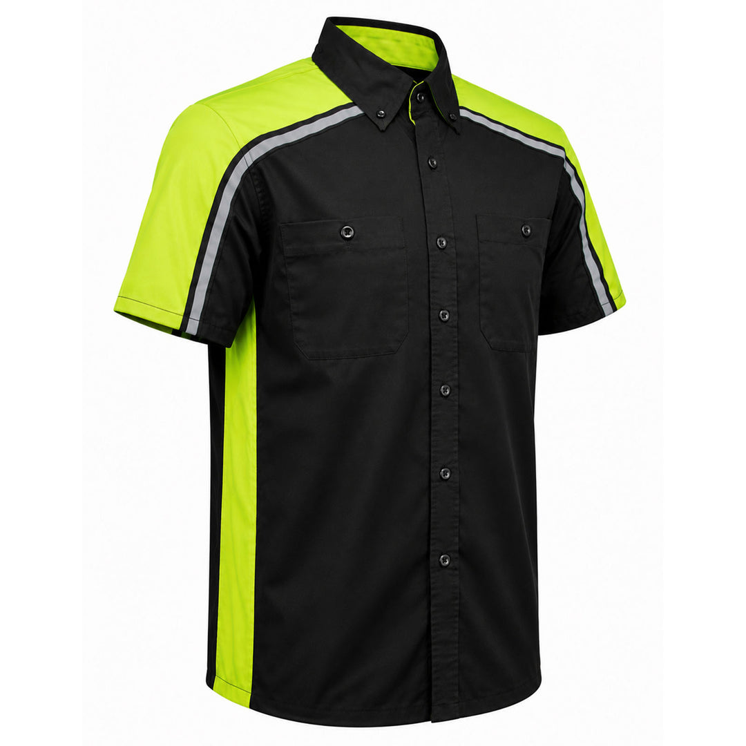Milwaukee Motorcycle Clothing Co. Men's Green Mechanic Shirt, MDM11604