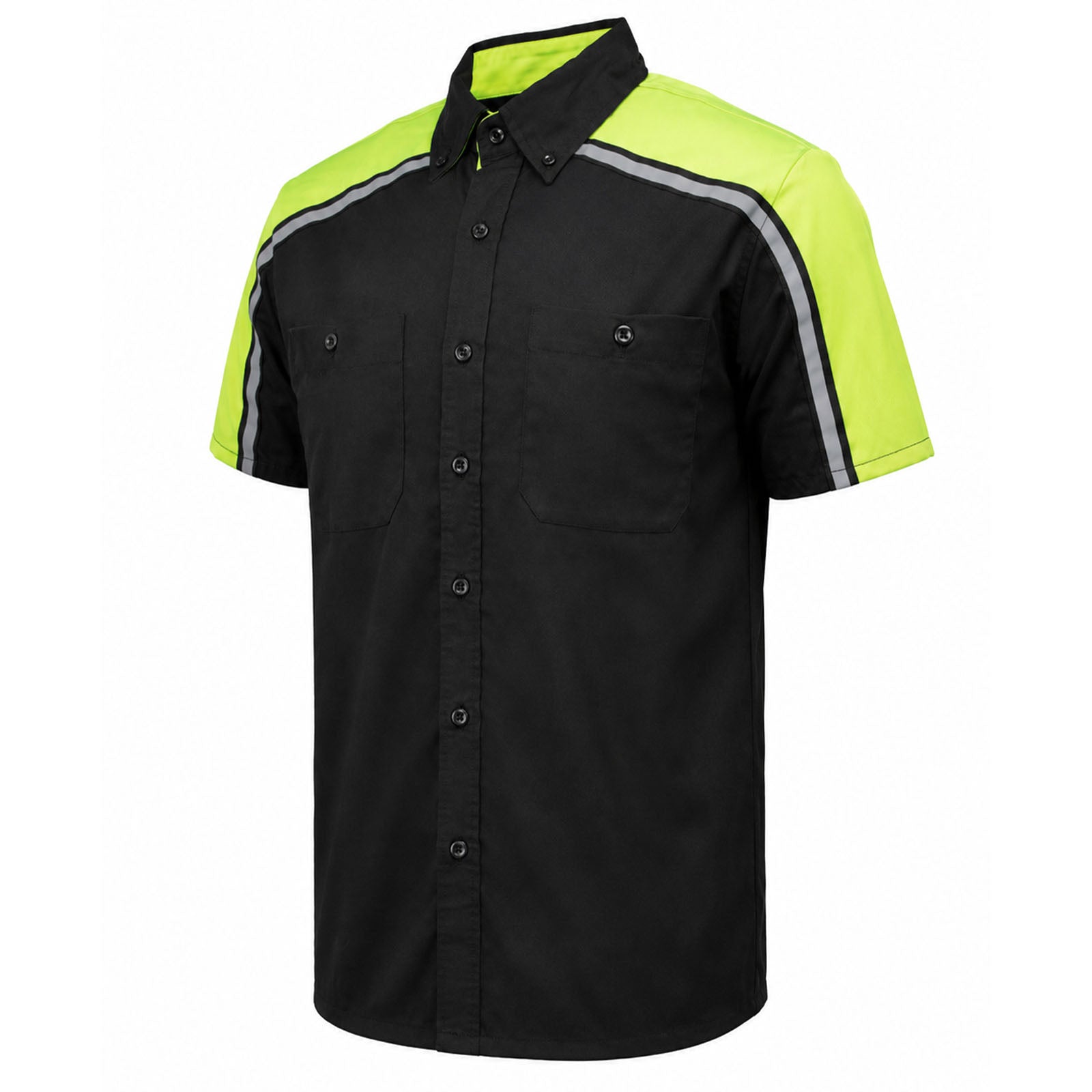MMCC Men's Delco Green Poly-Blend Mechanic Shirt - MDM11604