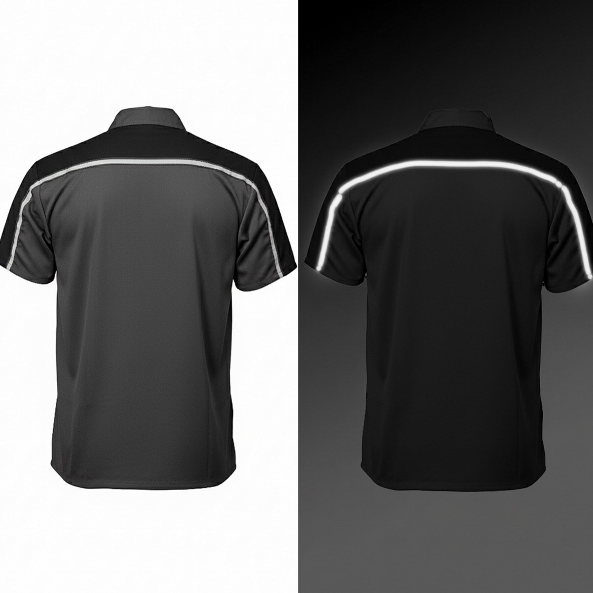 MMCC Men's Delco Gray Black Mechanic Shirt - MDM11605
