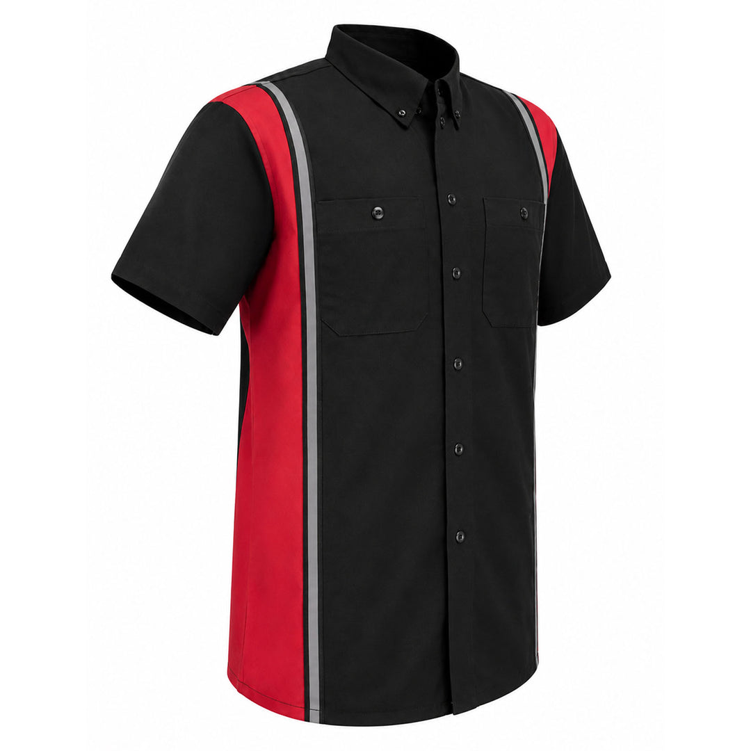 Milwaukee Motorcycle Clothing Co. Men's Red Mechanic Shirt, MDM11607