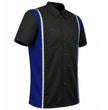 Milwaukee Motorcycle Clothing Co. Men’s Blk/Blue Mechanic Work Shirt – w / Reflective Strip, Rider‑Built MDM11609