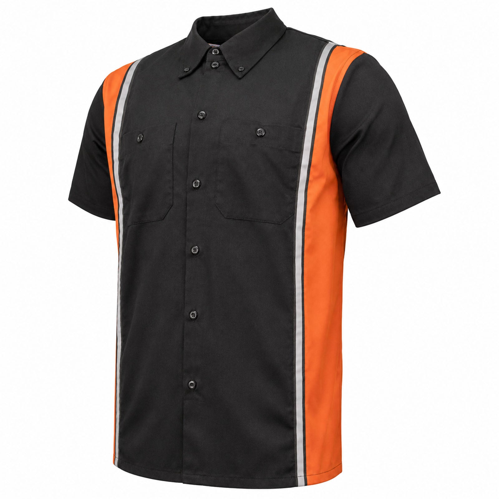 Milwaukee Motorcycle Clothing Co. Men's Orange Mechanic Shirt, MDM11610