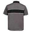 MMCC Men's Hardline Grey Black White Classic Mechanic Shirt - 100% Cotton w/ Microfiber Panel - MDM11619