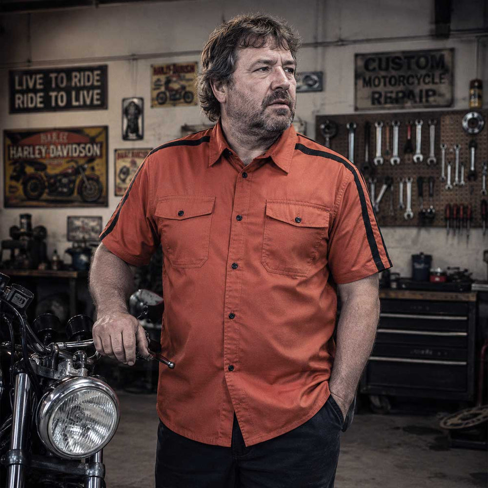 Milwaukee Motorcycle Clothing Co. Men's Mechanic Work Shop Shirt, MDM11624