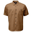 MMCC Men's Khaki Super Duty Classic Mechanic Button Up Shirt - 2 Chest Pockets - Microfiber Panel - MDM11664