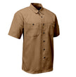 MMCC Men's Khaki Super Duty Classic Mechanic Button Up Shirt - 2 Chest Pockets - Microfiber Panel - MDM11664