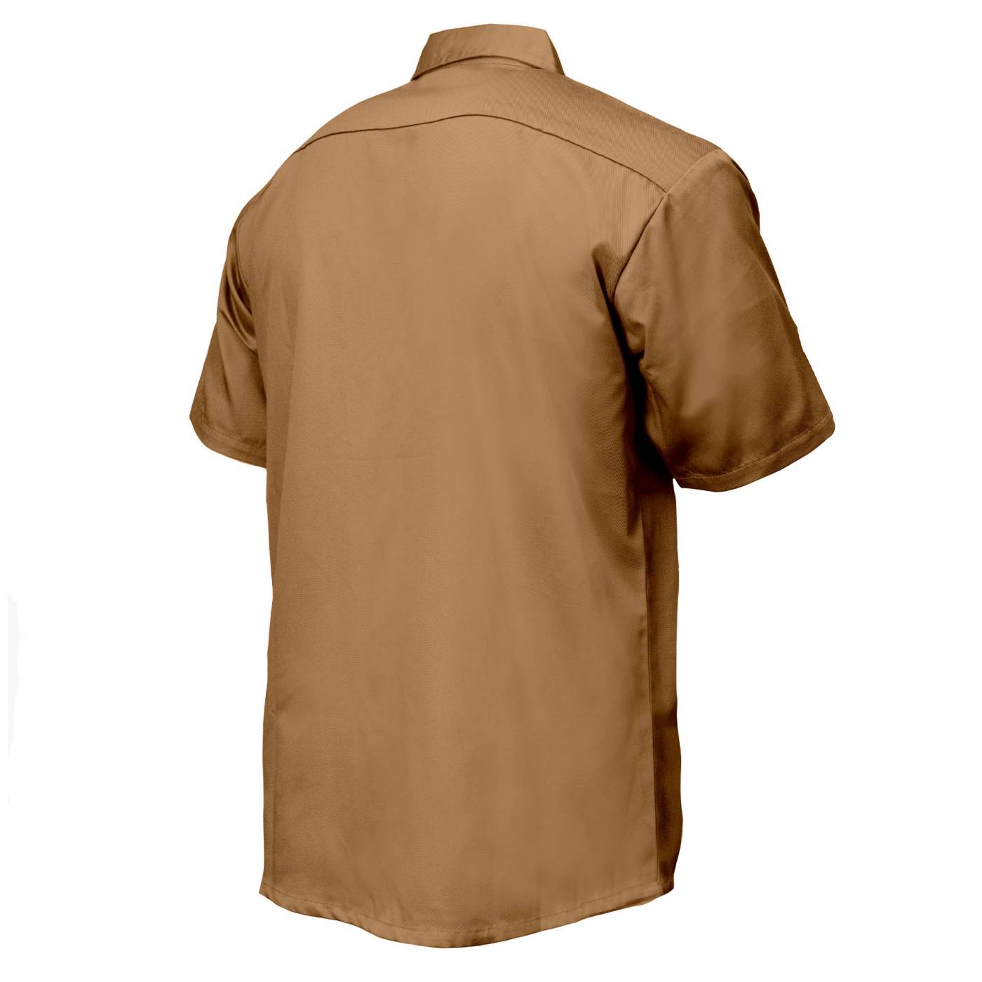 MMCC Men's Khaki Super Duty Classic Mechanic Button Up Shirt - 2 Chest Pockets - Microfiber Panel - MDM11664