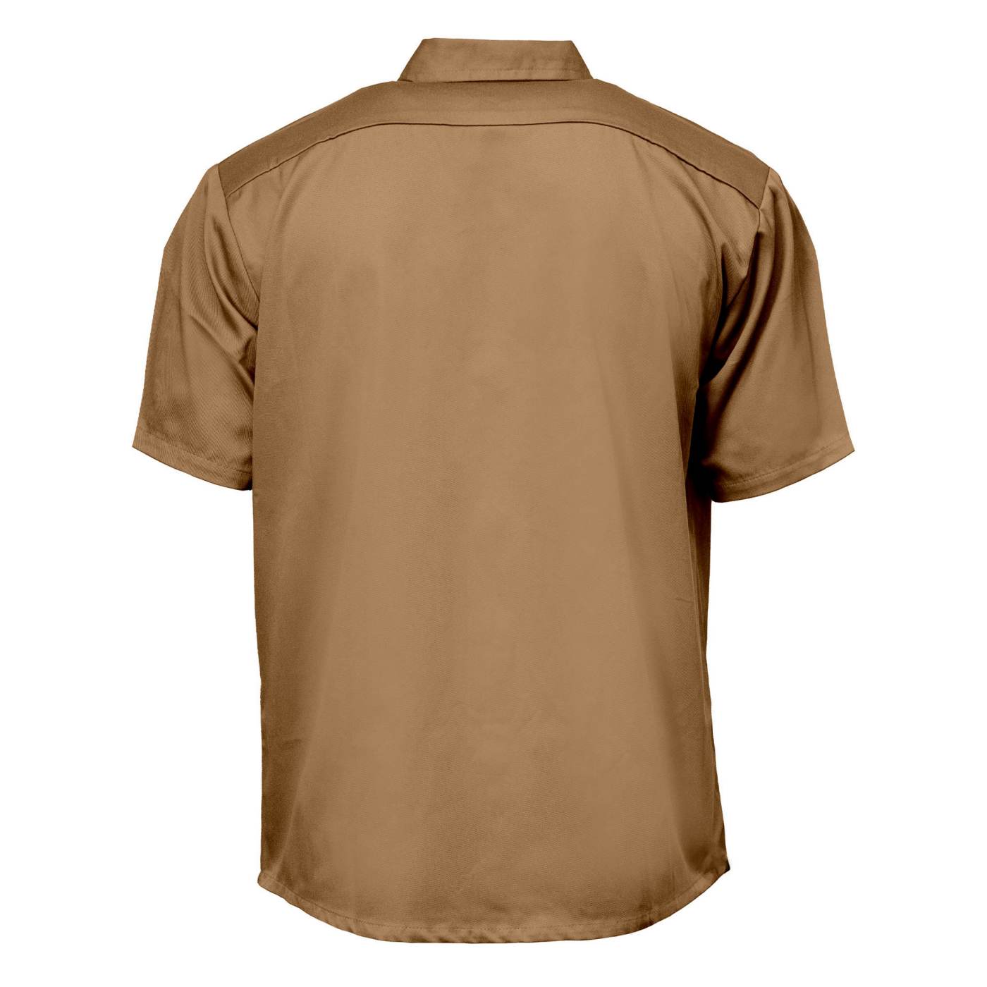MMCC Men's Khaki Super Duty Classic Mechanic Button Up Shirt - 2 Chest Pockets - Microfiber Panel - MDM11664