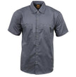 Milwaukee Leather Men’s Classic Button-Up Mechanic Durable Work Shirt - Short Sleeve Cotton Twill Garage Shirt