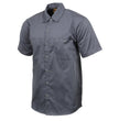 Milwaukee Leather Men’s Classic Button-Up Mechanic Durable Work Shirt - Short Sleeve Cotton Twill Garage Shirt