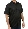 Milwaukee Leather MDM11669 Men's Black Button Up Heavy Duty Work Shirt | Classic Mechanic Work Shirt w/ Pockets