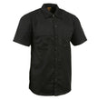 Milwaukee Leather MDM11669 Men's Black Button Up Heavy Duty Work Shirt | Classic Mechanic Work Shirt w/ Pockets