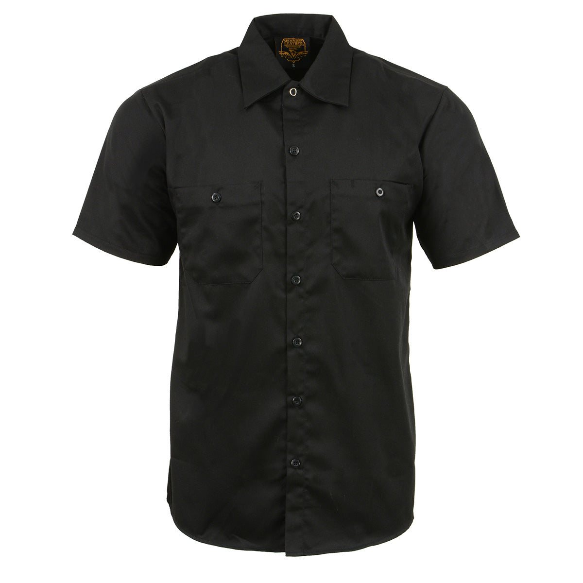 Milwaukee Leather MDM11669 Men's Black Button-Up Heavy-Duty Work