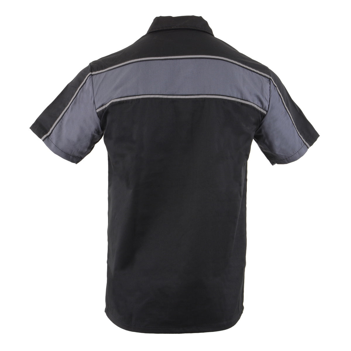 Milwaukee Leather MDM11672 Men's Grey-Black Mechanic Work Shirt w