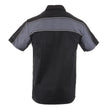 Milwaukee Leather MDM11672.01 Men's Black and Grey Button Up Heavy-Duty Work Shirt | Classic Mechanic Work Shirt