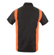 Biker Clothing Co. MDM11675.94 Men's Black and Orange Button Up Heavy-Duty Work Shirt | Classic Mechanic Work Shirt
