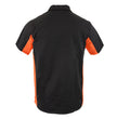 Biker Clothing Co. MDM11676 Men's Black and Orange Button Up Heavy-Duty Work Shirt for | Classic Mechanic Work Shirt