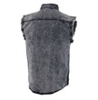 Milwaukee Leather MDM11678 Men’s Classic Grey Button-Down Cut Off Frayed Sleeveless Casual Shirt