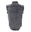 Milwaukee Leather MDM11678 Men’s Classic Grey Button-Down Cut Off Frayed Sleeveless Casual Shirt