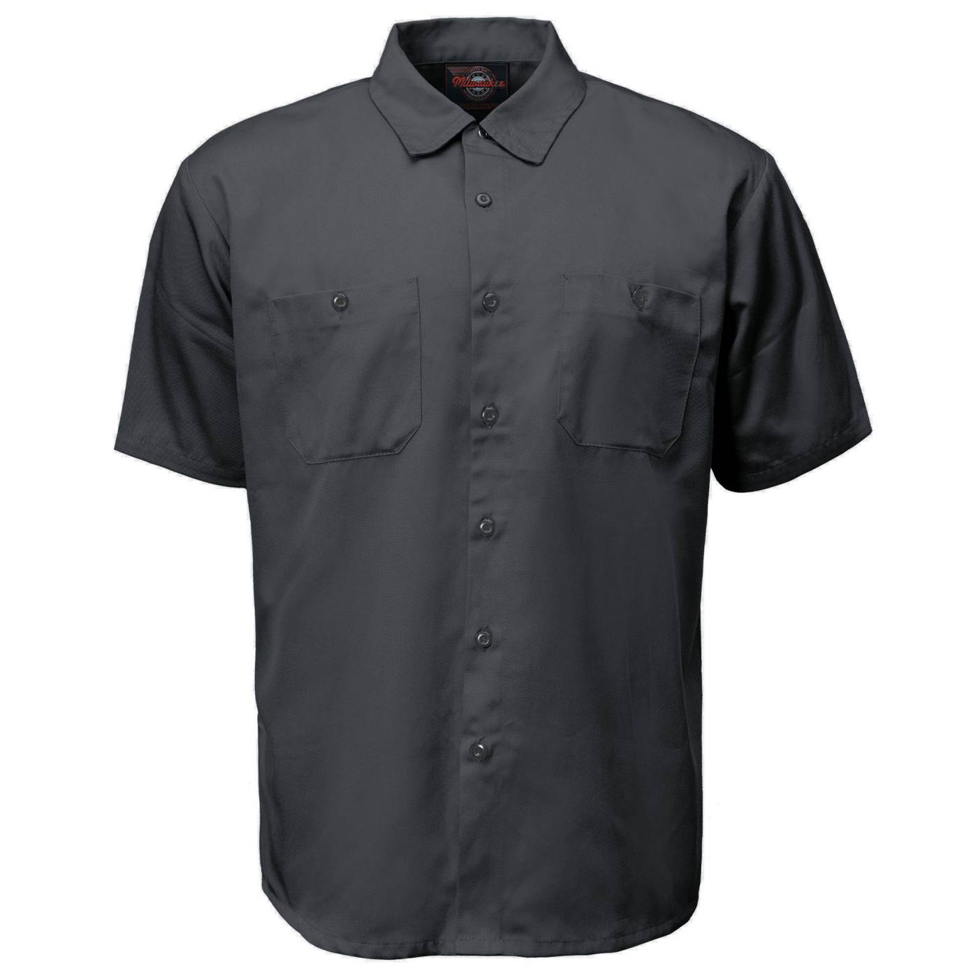 MMCC Men's Charcoal Super Duty Classic Mechanic Work Shirt - 2 Chest Pockets - Microfiber Panel - MDM11687