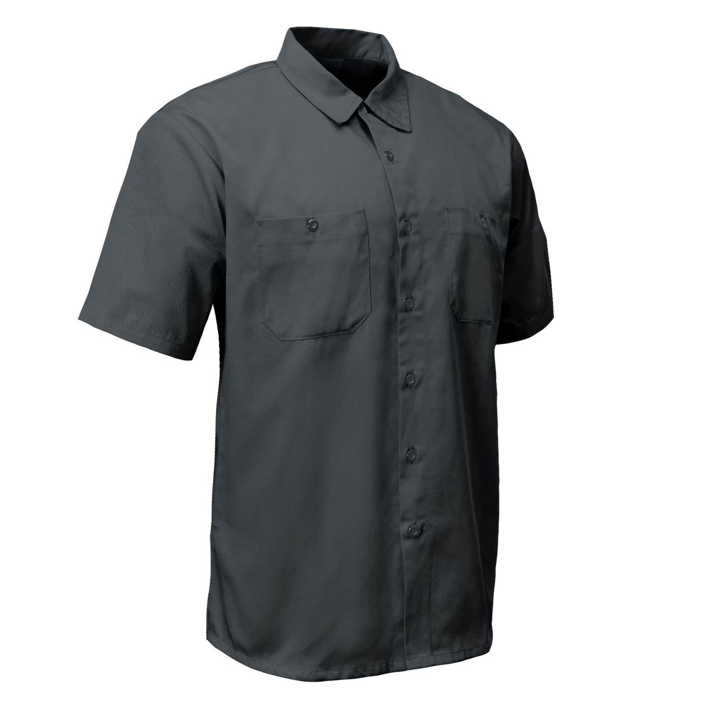 MMCC Men's Charcoal Super Duty Classic Mechanic Work Shirt - 2 Chest Pockets - Microfiber Panel - MDM11687