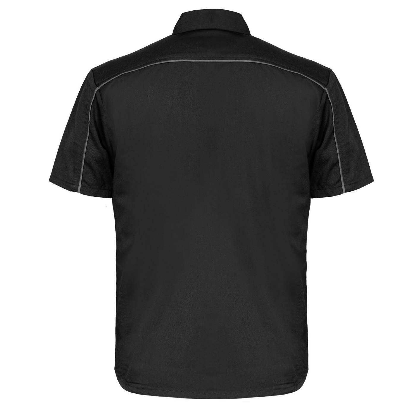 MMCC Men's Slipstream Black/Grey Mechanic Work Shirt - 100% Cotton w/ Microfiber Panel - MDM11689