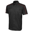 MMCC Men's Slipstream Black/Red Mechanic Work Shirt - 100% Cotton w/ Microfiber Panel - MDM11691