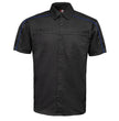 MMCC Men's Slipstream Black/Royal Blue Mechanic Work Shirt - 100% Cotton w/ Microfiber Panel - MDM11692