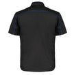 MMCC Men's Slipstream Black Royal Blue Mechanic Work Shirt - 100% Cotton w/ Microfiber Panel - MDM11692
