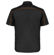 MMCC Men's Slipstream Black/Orange Mechanic Work Shirt - 100% Cotton w/ Microfiber Panel - MDM11693
