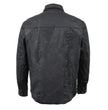 Milwaukee Leather MDM1603 Men’s Black Waxy Coated Snap Front Shirt