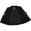 Milwaukee Leather MDM3000 Men's 'Brute' Concealed Snap Black Denim Club Style Vest w/ Hidden Zipper