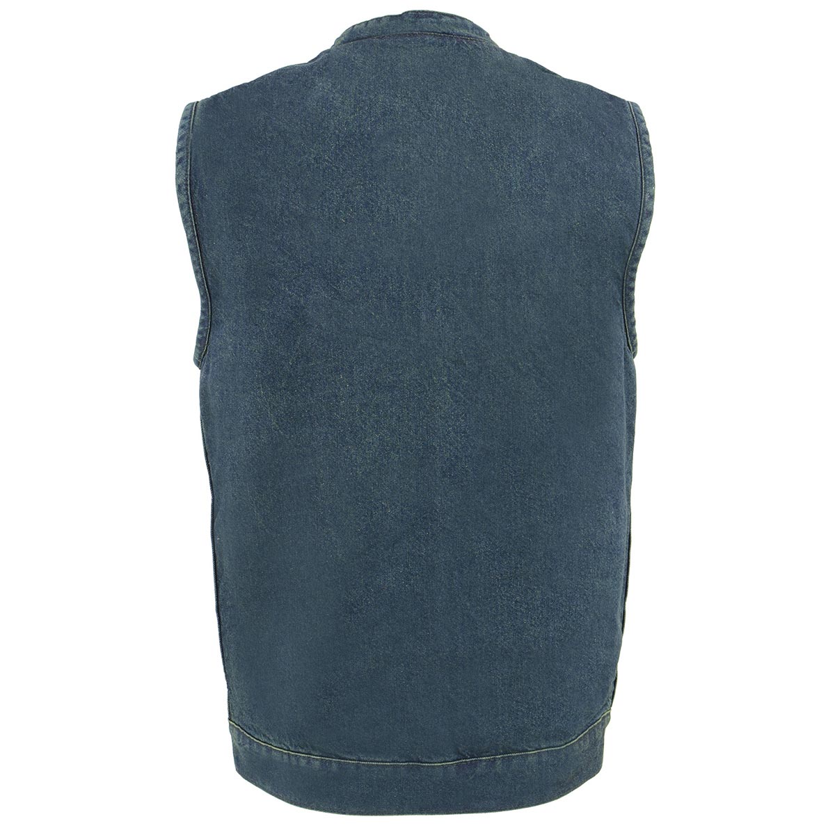 Milwaukee Leather MDM3000 Men's 'Brute' Concealed Snap Black Denim
