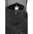 Milwaukee Leather MDM3003 Men's 'Brute' Concealed Snap Black Denim and Black Leather Club Style Vest w/ Hidden Zipper