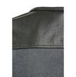 Milwaukee Leather MDM3005 Men's Brute Grey Denim w/ Black Perforated Leather Club Style Vest w/ Hidden Dual Closure