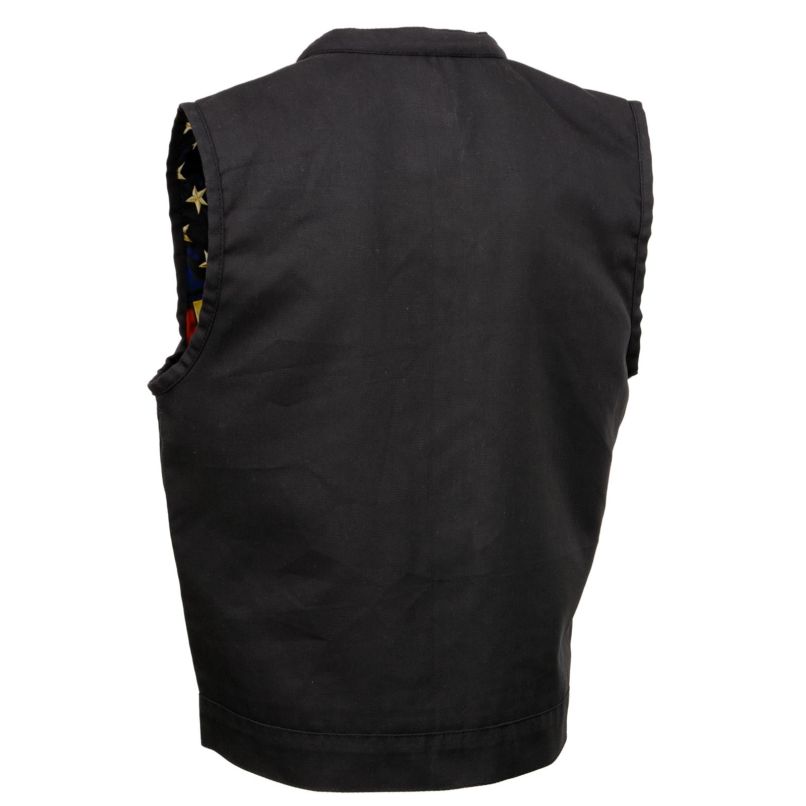 Milwaukee Leather MDM3007 Men's 'Brute' Concealed Snap Black Denim