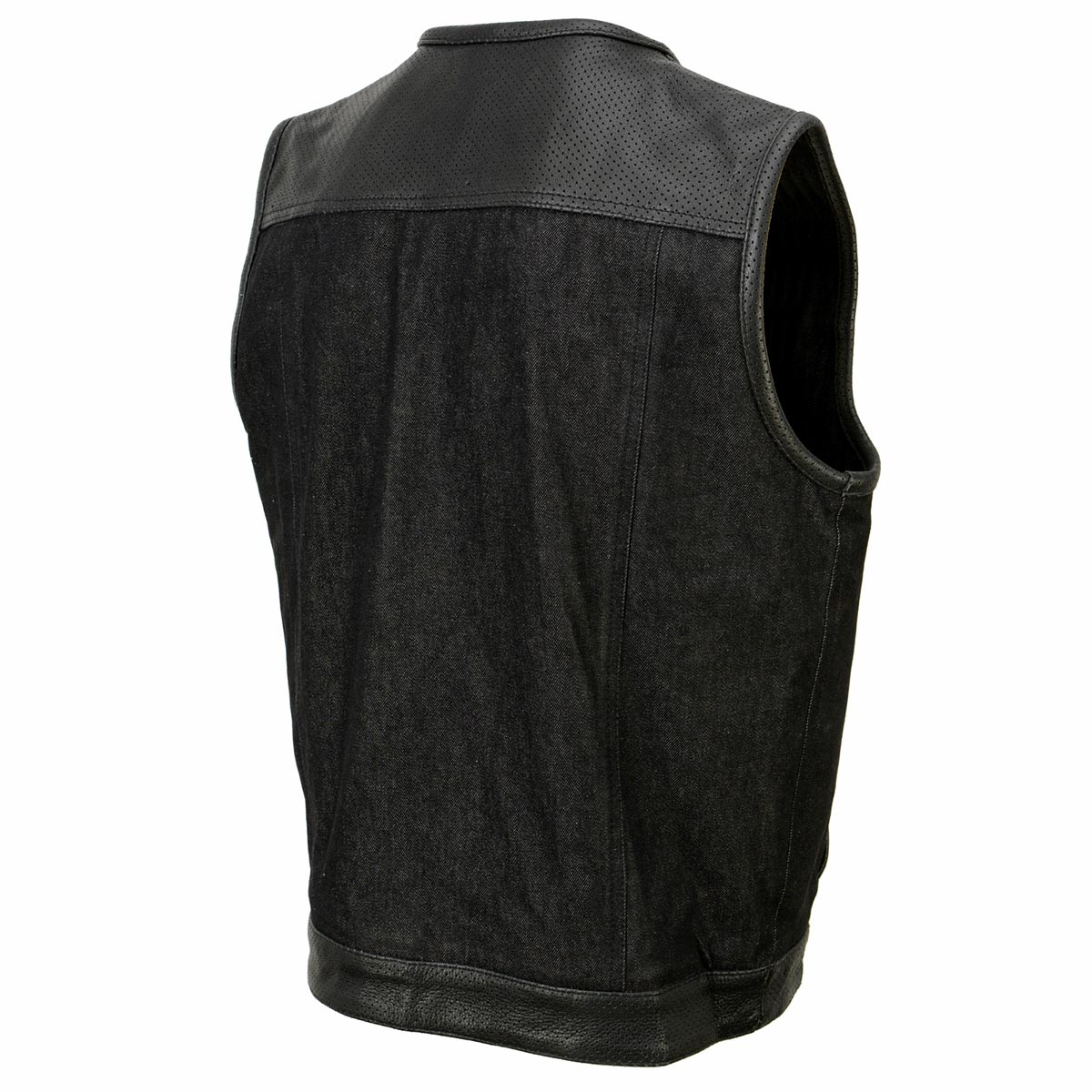 Milwaukee Leather MDM3008 Men's 'Brute' Black Perforated Leather