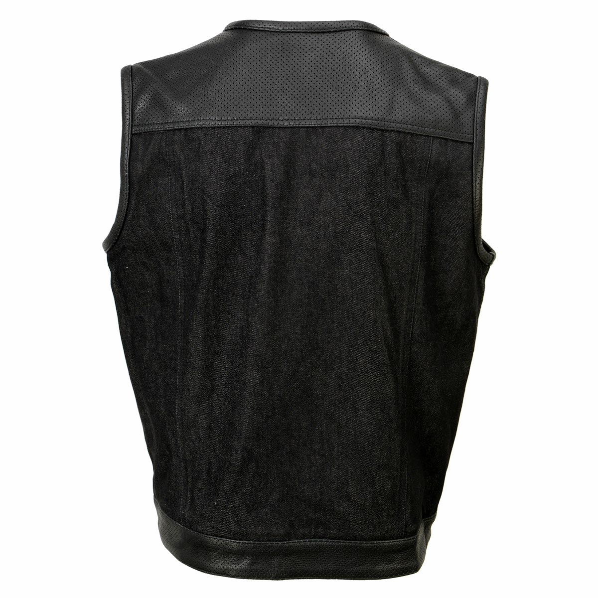 Milwaukee Leather MDM3008 Men's 'Brute' Black Perforated Leather