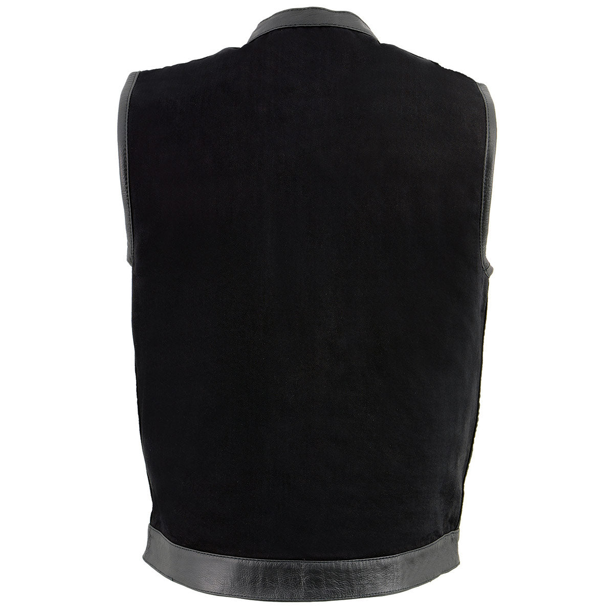 Milwaukee Leather MDM3010 Men's Black Denim Club Style Biker Vest