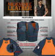Milwaukee Leather MDM3013 Men's 'Brute' Concealed Snap Blue Denim V-Neck Side Lace Club Style Vest w/Hidden Zipper