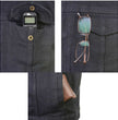 Milwaukee Leather MDM3015 Men's 'Rustic' Black Denim Motorcycle Riding Vest with Hoodie