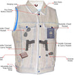 Milwaukee Leather Men's Outrider Blue Denim Motorcycle Rider Vest with Shirt Collar - MDM3080