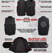 Milwaukee Leather Men's Outrider Black Denim Motorcycle Rider Vest with Shirt Collar - MDM3081