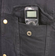 Milwaukee Leather Men's Outrider Black Denim Motorcycle Rider Vest with Shirt Collar - MDM3081