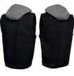 Milwaukee Leather Men's Rustic Black Denim Motorcycle Riding Vest with Removable Hoodie - MDM3082