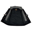Milwaukee Leather Men's Rustic Black Denim Motorcycle Riding Vest with Removable Hoodie - MDM3082