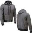 Milwaukee Leather Men's s Black Denim Club Style Motorcycle Vest w/ Removable Hoodie - MDM3083