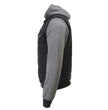 Milwaukee Leather Men's s Black Denim Club Style Motorcycle Vest w/ Removable Hoodie - MDM3083
